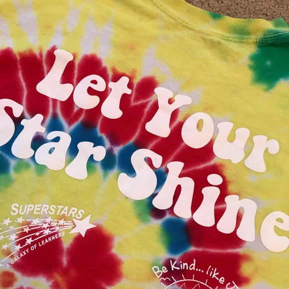 Be Kind Tie Dye T-Shirt Size M Let Your Star Shine - Picture 9 of 9